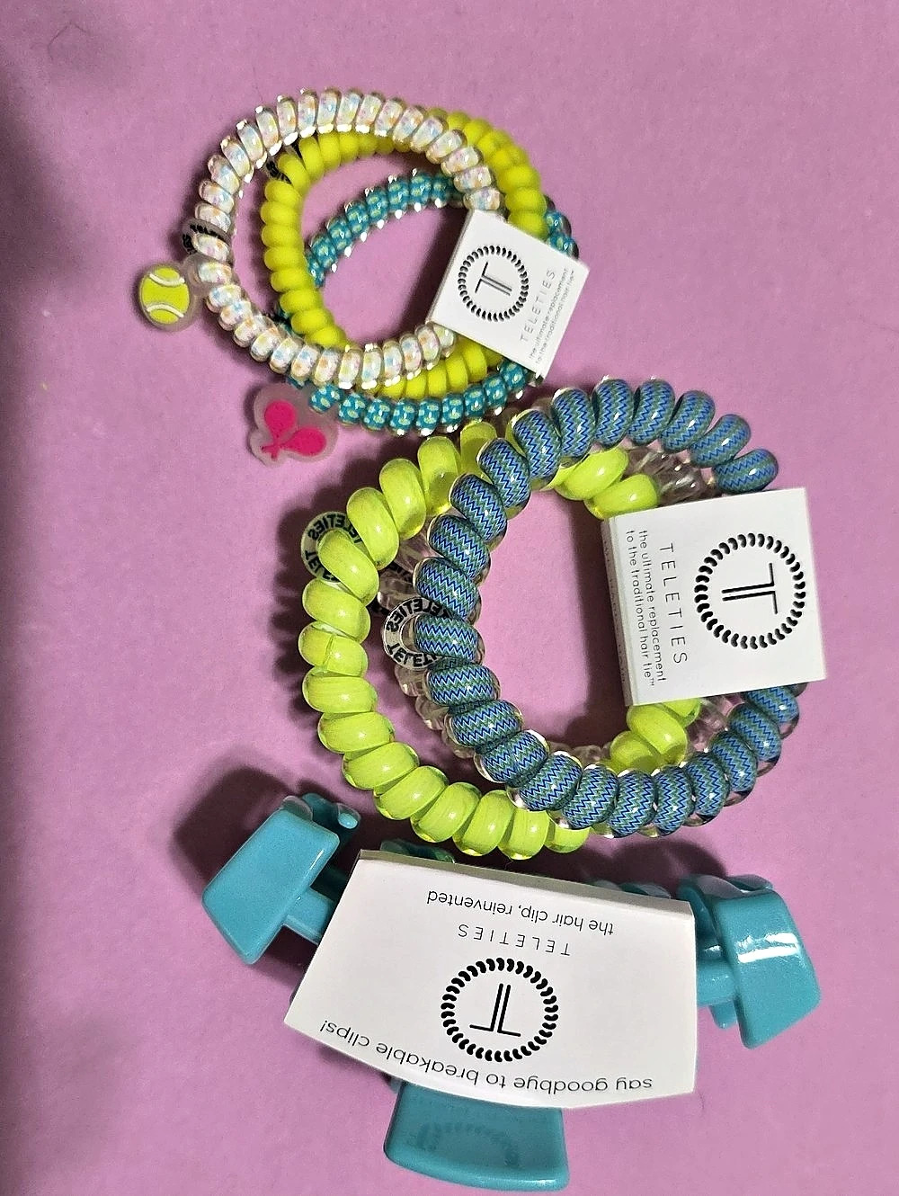 Teleties Ocean Villa Hair Accessories Set Blue & Green NWT